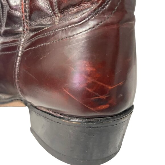 Dingo Western Cowboy Boots 5959 Leather USA Men’s US 12 D Burgundy Red main image 11